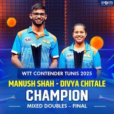 Manush & Diya win mixed doubles title