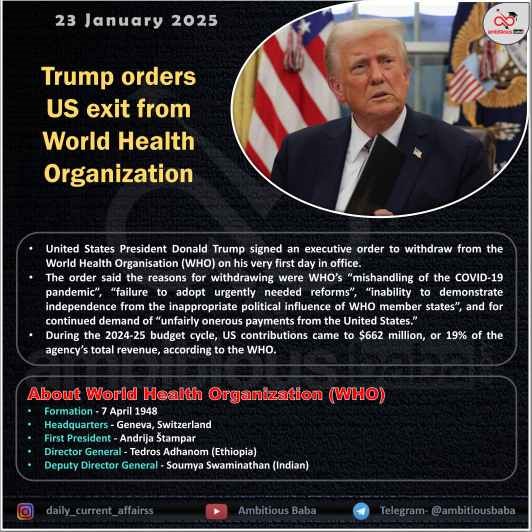 Trump orders US exit